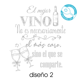 Frase original sobre el vino para personalizar copas